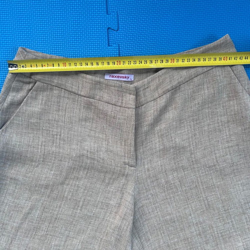 Raxevsky beige zip culottes pants, like new, size Large