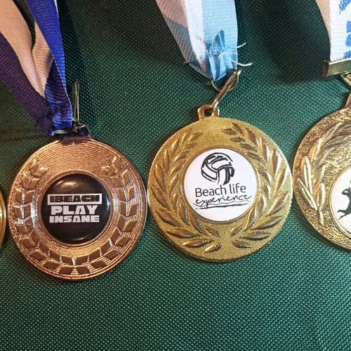 Beach Volley collectible medals like new, set of 5, 10 years old