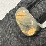 Labradorite ring with golden shine