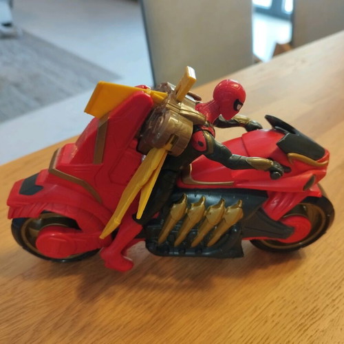 Spiderman with motorcycle toy like new