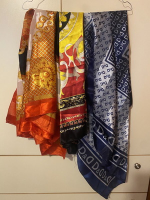 Silk scarves pack of 3 new, multicolored