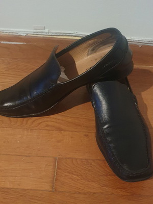 Haralas men's leather moccasins like new, size 43, black