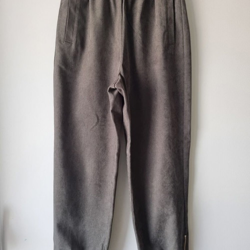 Zara jogger pants with ankle zipper, grey green