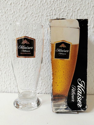 Kaiser Pilsner Beer Glass used with Original Box