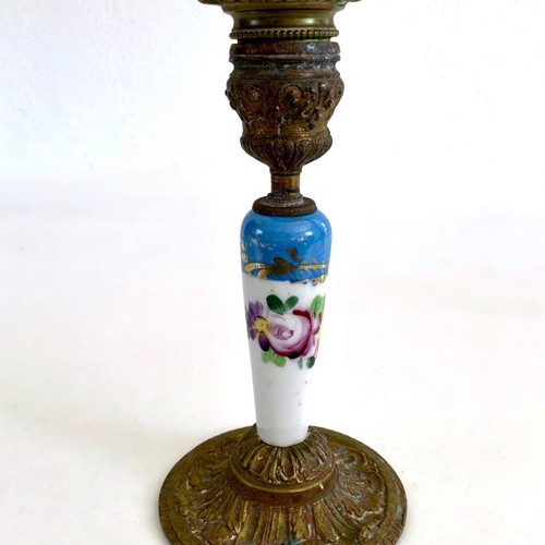 Bronze French vintage Sèvres style candlesticks used