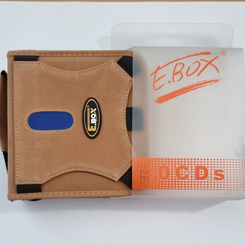 CD/DVD case for 40 discs, new, suede leather
