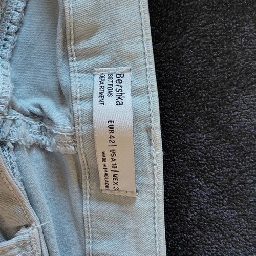 Bershka women's turquoise summer pants, size M 38 10