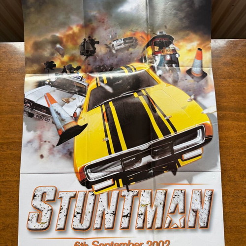 Αφίσα PlayStation 2 Stuntman μεταχειρισμένη, 2001, διπλής όψεως