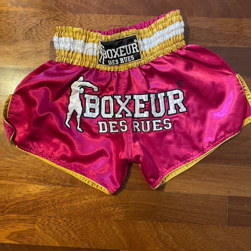 Boxeur the Rues satin women's boxing shorts fuchsia used size M