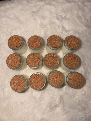 Αρωματικά κεράκια, πακέτο 12, άρωμα baby powder, γυάλινα βαζάκια