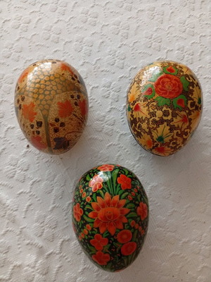 Indian Handmade Boxes set of 3 like new with traditional designs