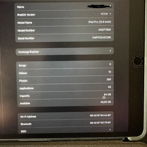 Apple iPad Pro 10.5” (2017) 64GB like new with Apple Pencil and Logitech Combo Touch keyboard