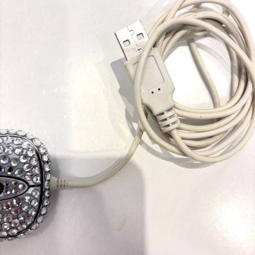 Computer mouse with rhinestones used, usb
