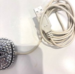 Computer mouse with rhinestones used, usb