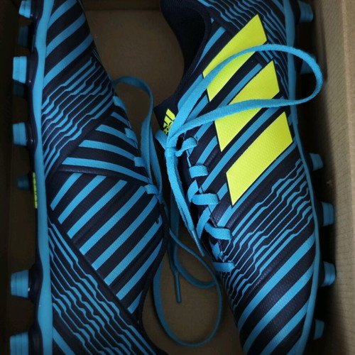 Adidas Nemeziz 17.4 FxG football shoes new, blue turquoise