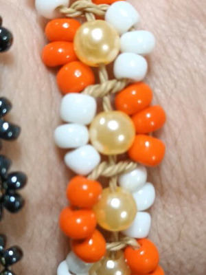 Handmade bracelets new multicolor, orange