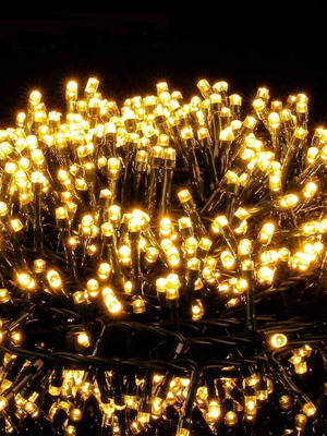 LED Εξωτερικά Φωτάκια 50μ 2000 LED Θερμό Λευκό Κατάσταση Όπως Καινούργιο με 8 Λειτουργίες