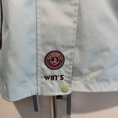Wins light blue waterproof windbreaker like new, size S