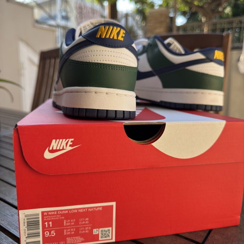 Nike Dunk Low shoes new, blue and green, size 43