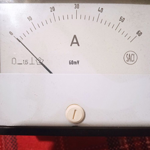 SACI Analog Ammeter 60mV Like New