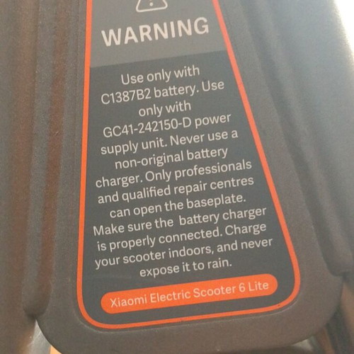 Xiaomi Scooter 6 Lite electric scooter used