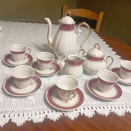 Antique porcelain coffee set from Yugoslavia like new