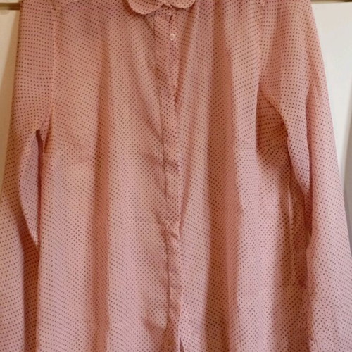 Women's shirt with transparency like new, black and pink, size S
