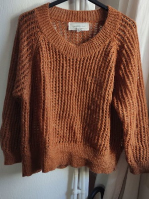 Knitted short sweater used, brown, size L to XL