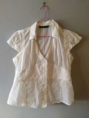 Λευκό κοντομάνικο πουκάμισο Zara σαν καινούργιο, μέγεθος XL