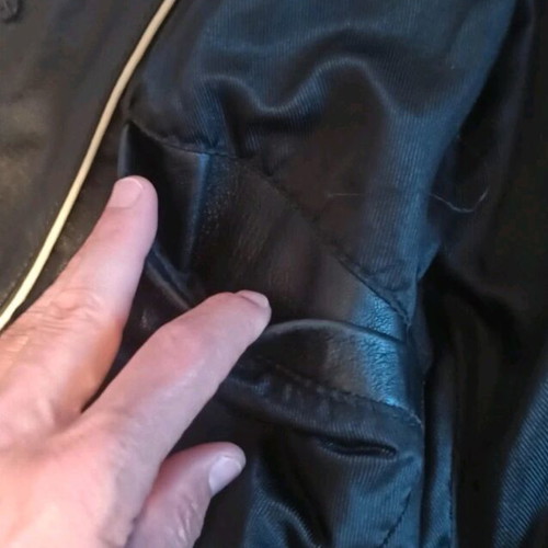 Leather jacket black size M like new, genuine Kastoria leather