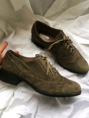 Geox Respira тъмнозелени велурени обувки употребявани, номер 39