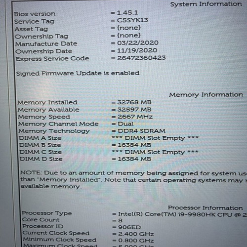 Dell Precision 7540 Workstation laptop