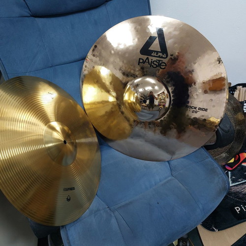 Paiste Alpha Rock Ride 20" cymbal with new 16" crash gift