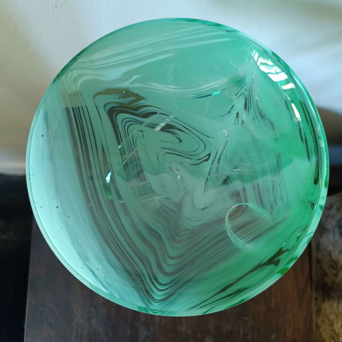 Vintage bonbonniere made of blown glass Krosno like new