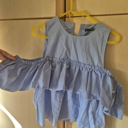Zara shirt medium sky blue like new