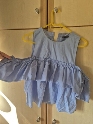 Zara shirt medium sky blue like new