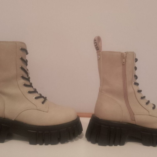 Buffalo women's ankle boots used, grey and black, size 37
