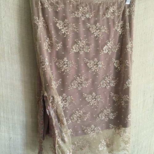 Etincelle Couture Paris vintage skirt, size M, flower embroidery