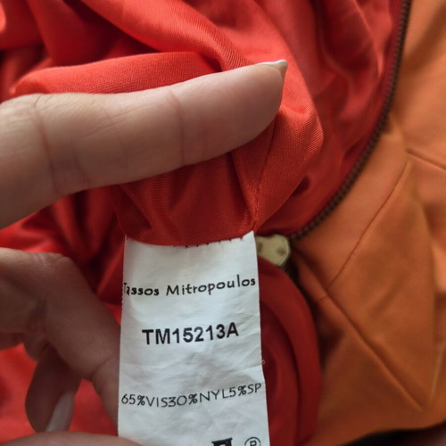Midi skirt Tassos Mitropoulos used, size S, orange with texture