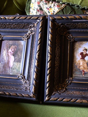 Pair of Antique Oil Paintings on Wooden Panels used, c. 1890–1910