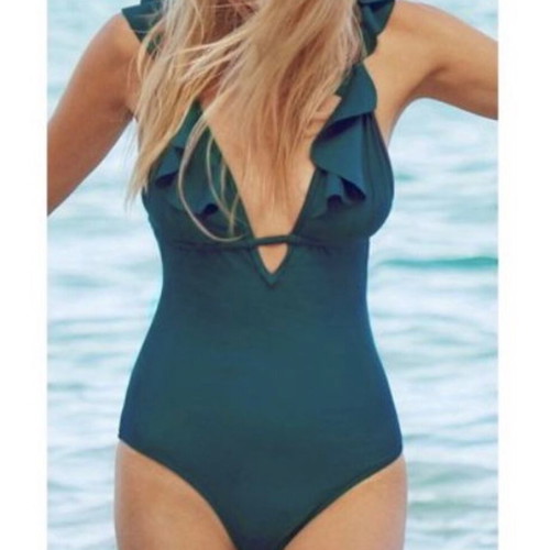 Cupshe one-piece swimsuit new, size M, petrol green