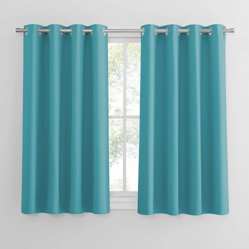 PONY DANCE thermal curtains set of 2 turquoise, like new