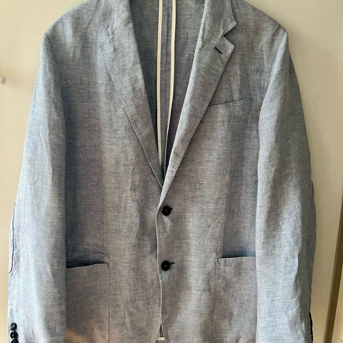 Ermenegildo Zegna linen blazer like new, light blue, size IT52