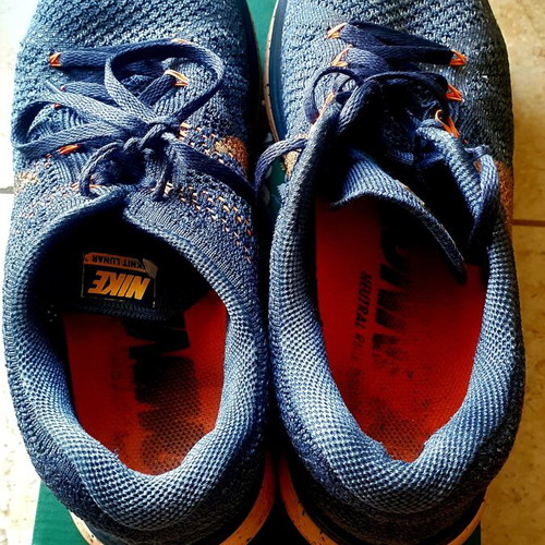 Nike running shoes size 41 used, gray and orange