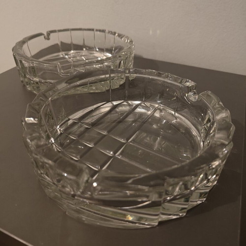 Crystal ashtrays set of 2 like new