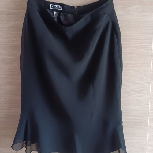 Vidal women's skirt used black with back zipper