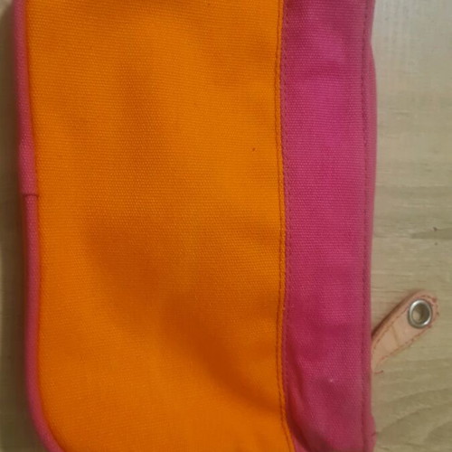 Lancaster toiletry bag fabric new, pink orange