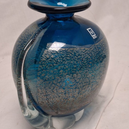 Mdina Glass Malta Sea and Sand Vase by Michael Harris like new
