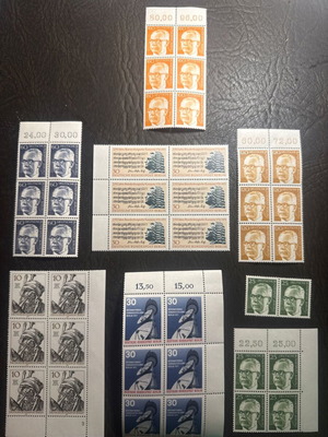 Deutsche Bundespost Berlin Vintage Stamp Blocks New