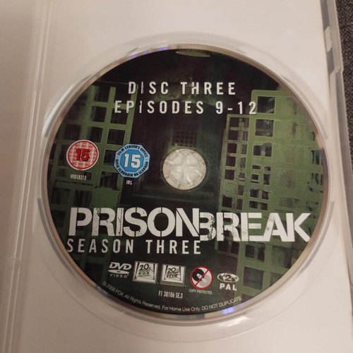 Prison Break DVD used, complete third season with English subtitles